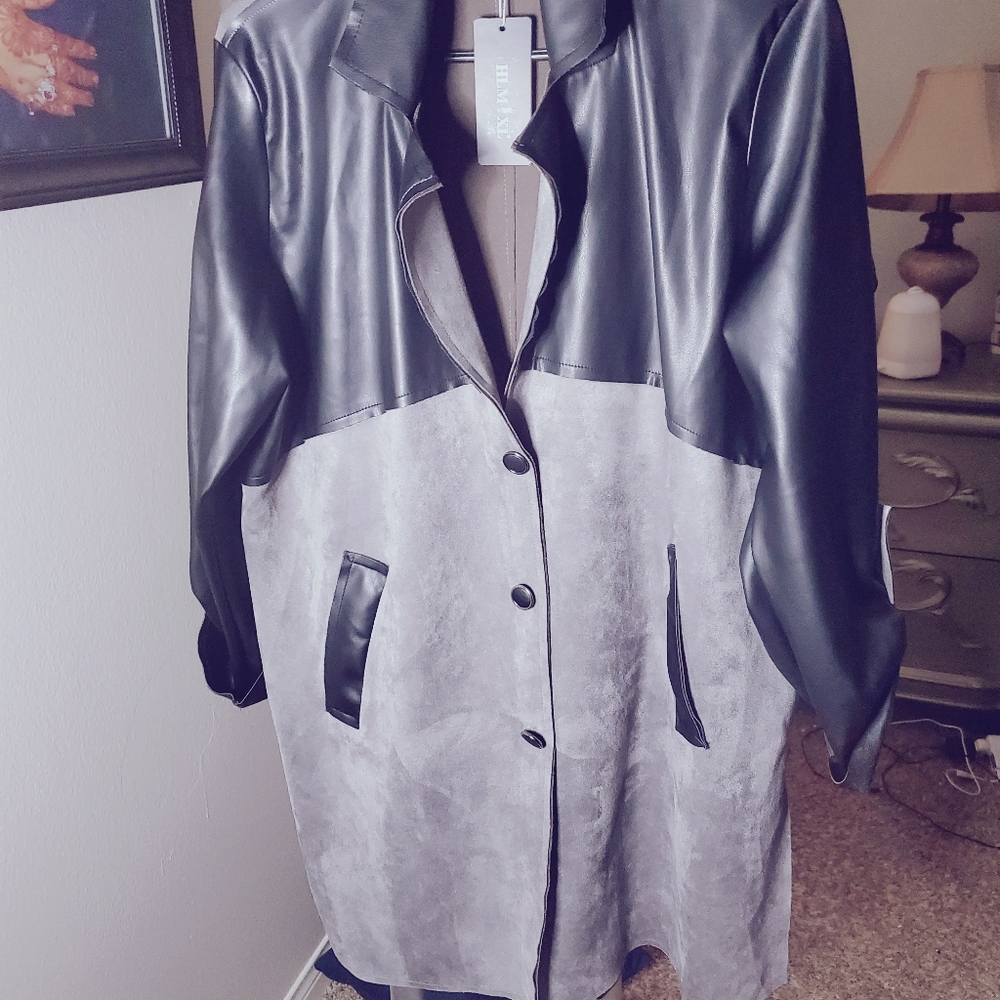 Leather and suede jacket